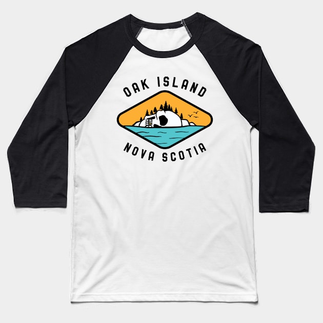Oak Island Skull Treasure Mystery  Gift Baseball T-Shirt by Kimhanderson